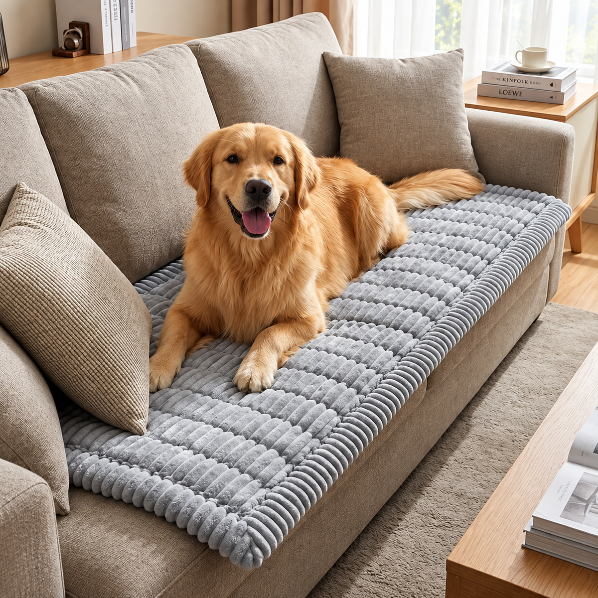 Detalle de la cama antideslizante para perro de miperrito.