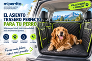 Extensor plegable para perro instalado en el asiento trasero del coche