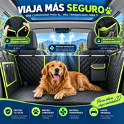 Accesorio para cubrir el hueco del asiento trasero al viajar con perro