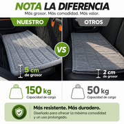 Cama antideslizante para perro colocada sobre el asiento